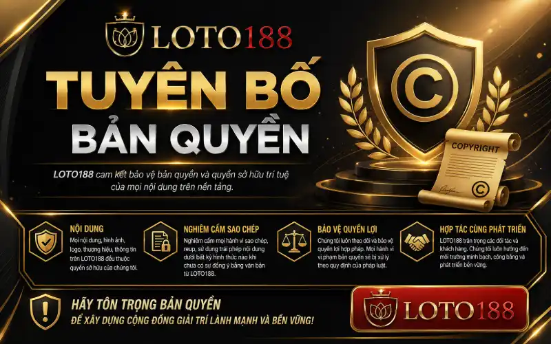 Tuyên bố bản quyền Loto188